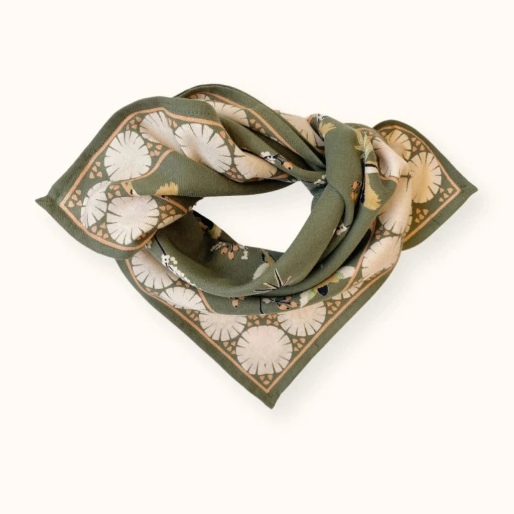 Foulard Manika Cerisier Eucalyptus - Apaches Collections