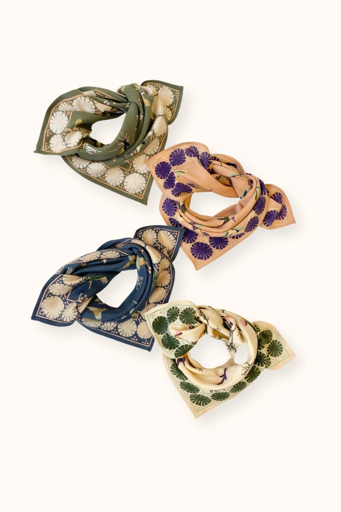 Foulard Manika Cerisier Eucalyptus - Apaches Collections