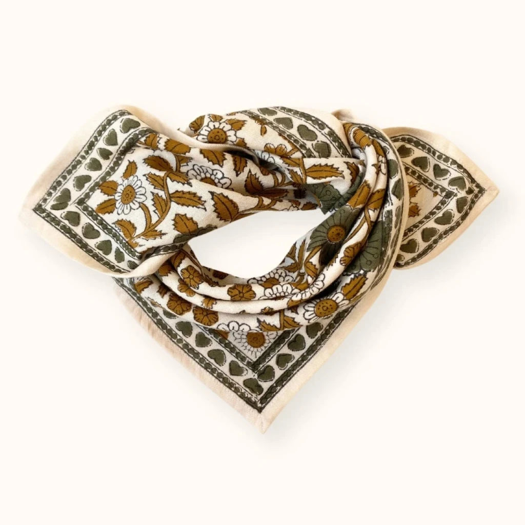 Foulard Manika Cœur Macadamia - Apaches Collections