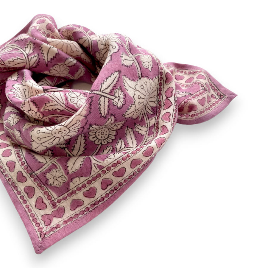 Foulard Manika Coeurs Petale - Apaches Collections