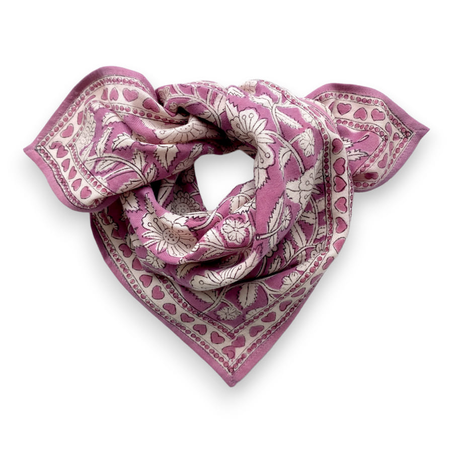 Foulard Manika Coeurs Petale - Apaches Collections
