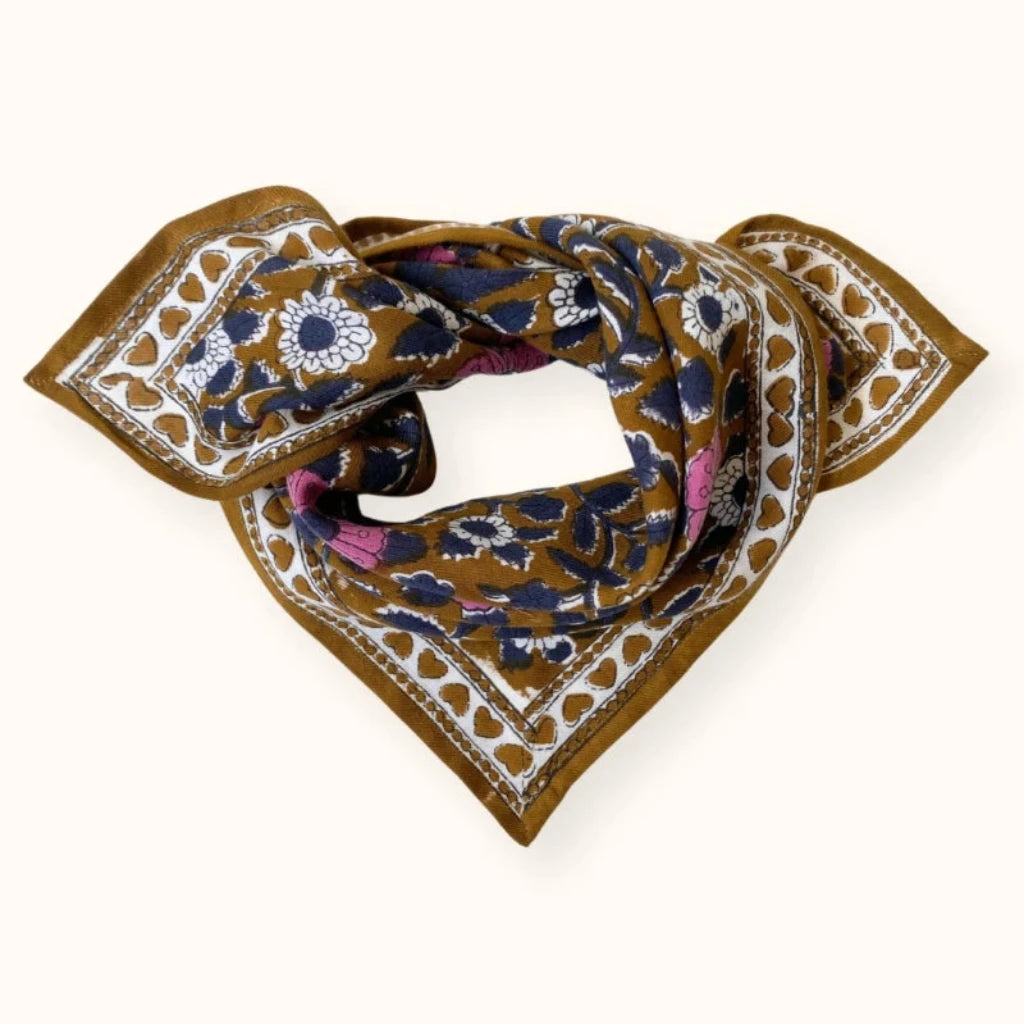 Foulard Manika Cœur Tapenade - Apaches Collections