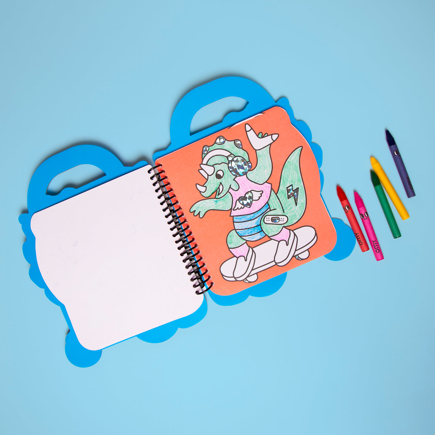 Super Coloring & Stickers Book Dino - Omy