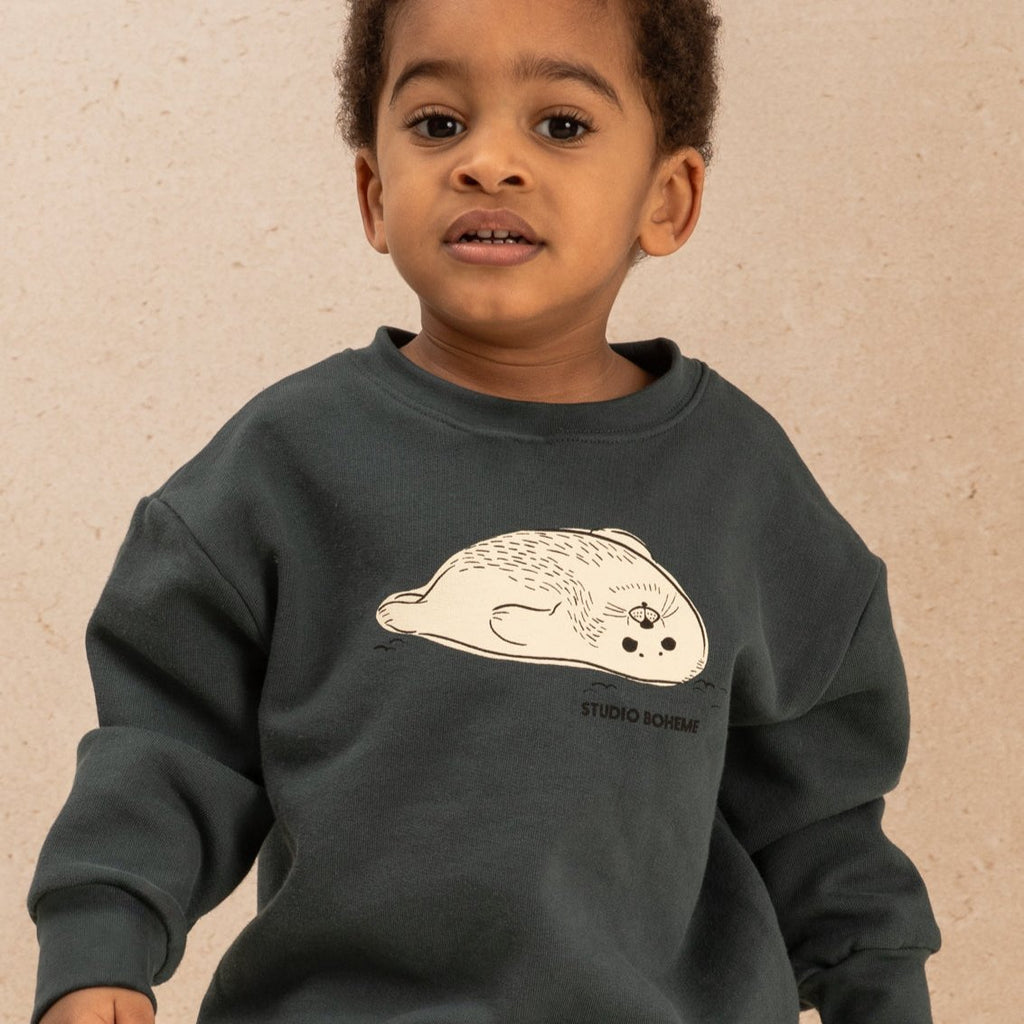 Sweatshirt Bart Bleu Phoque - Studio Bohème