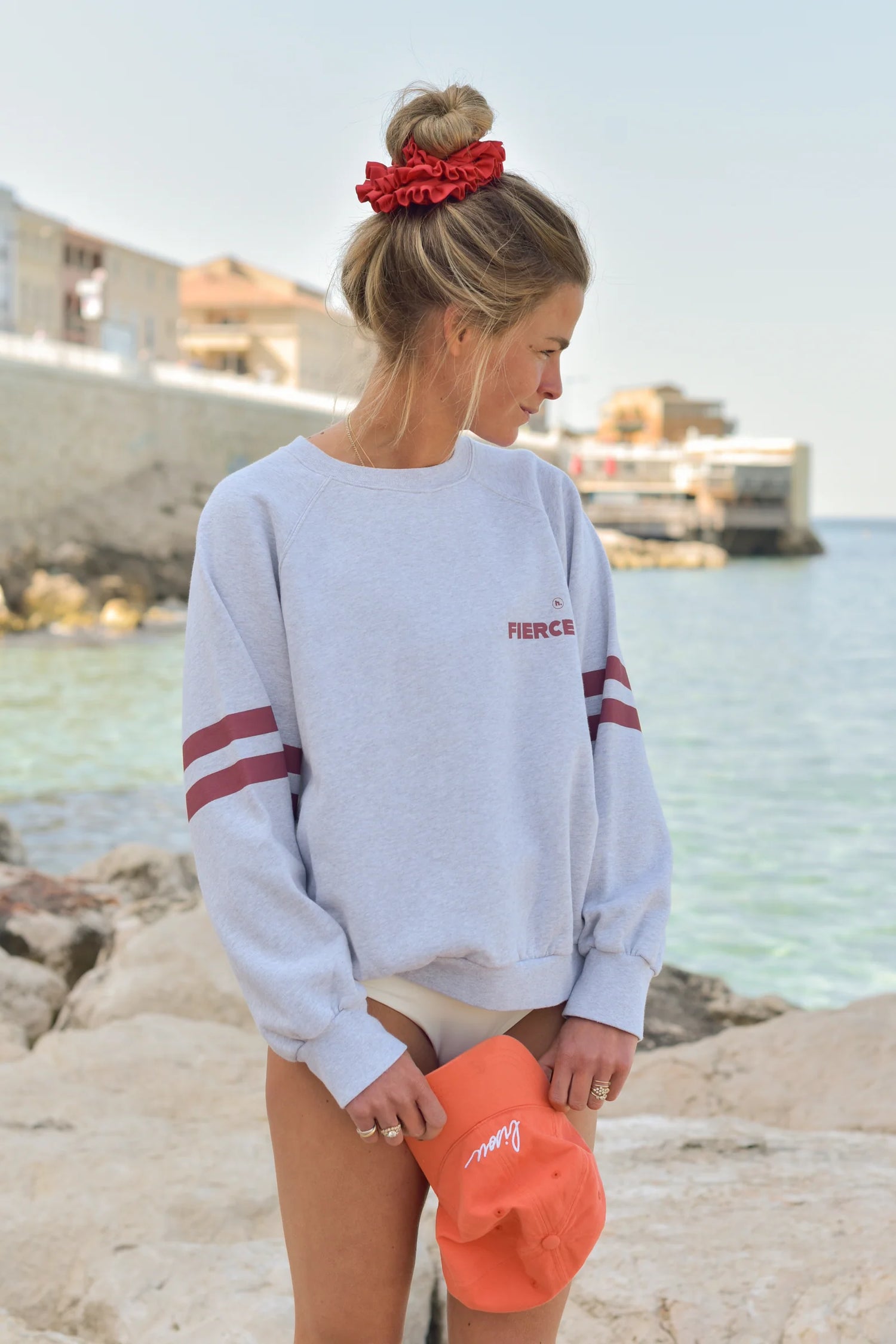 Sweat Joseph Fierce Gris / Bordeaux - Hortense