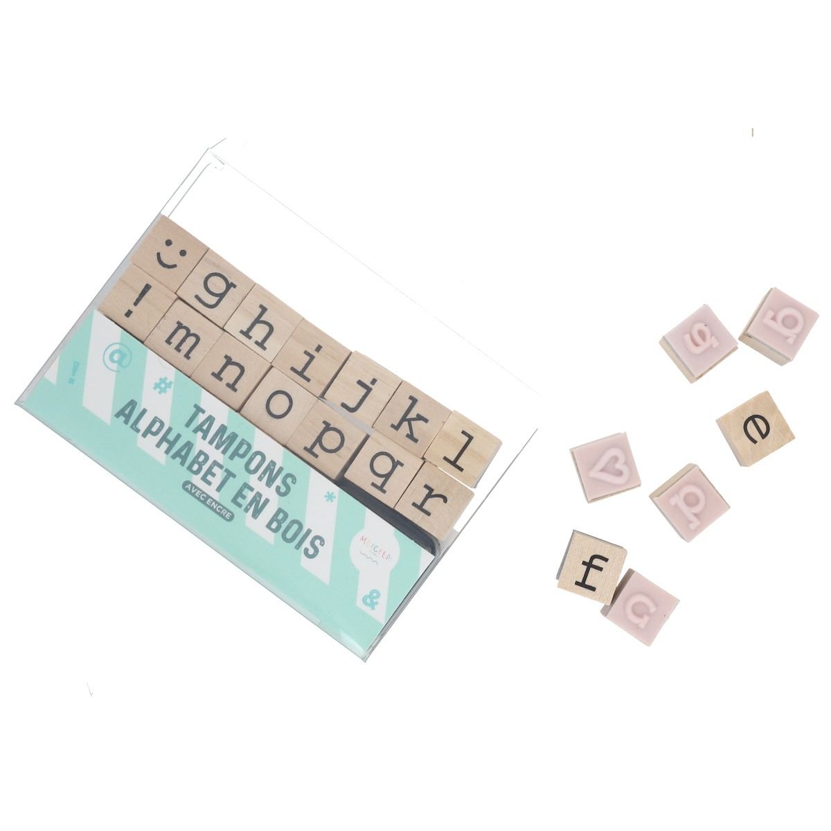 Tampons Alphabet en Bois - Mercredi