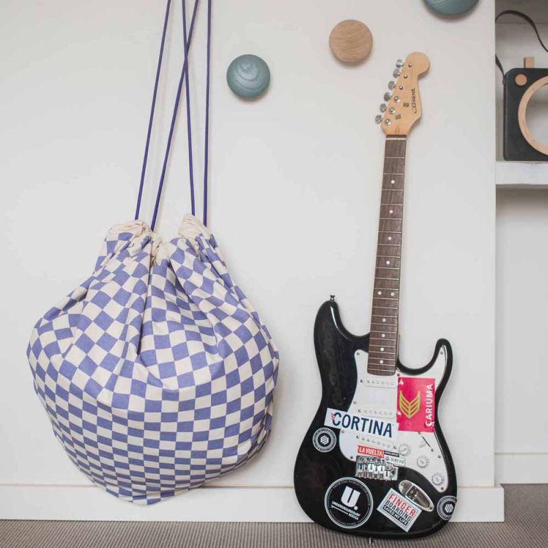 Tapis de Jeu & Sac à Jouets Vichy Purple - Play and Go