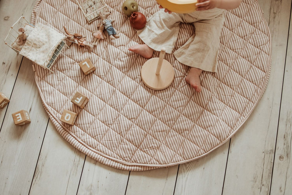 Tapis d'Éveil et Sac à Langer Stripes Brown - Play and Go