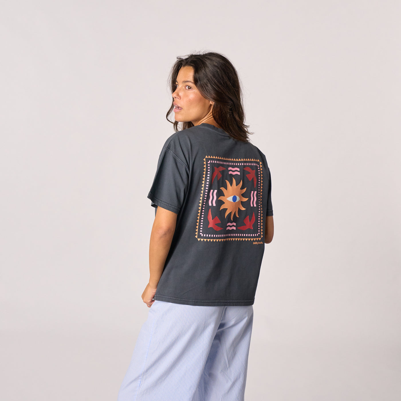 Tee-Shirt Anthracite Imprimé Soleil - Billybelt