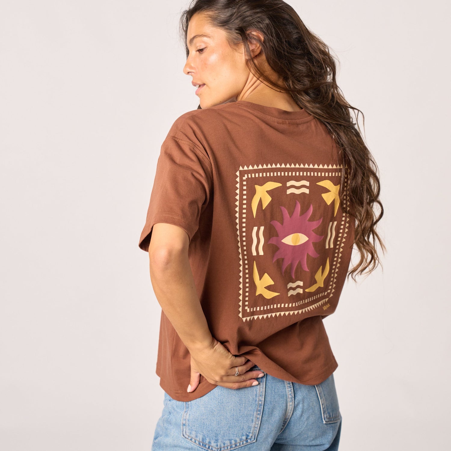 Tee-Shirt Marron Imprimé Soleil - Billybelt
