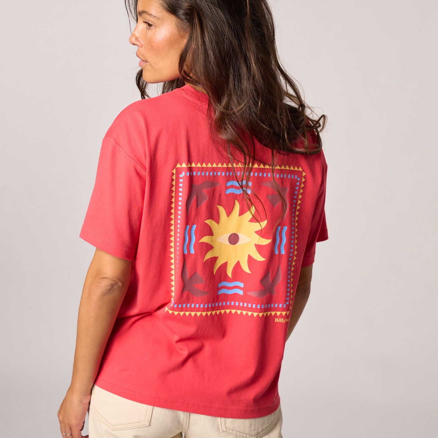 Tee-Shirt Rouge Imprimé Soleil - Billybelt