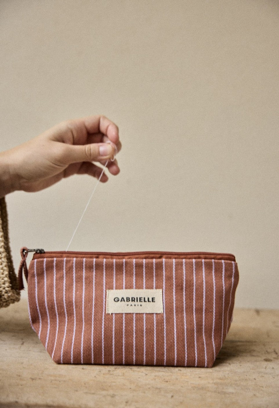 Trousse de Beauté Rayures Lilas - Gabrielle Paris