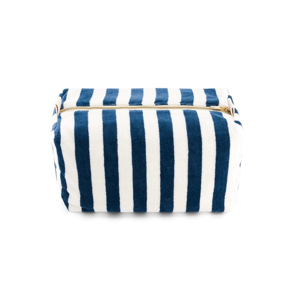 Trousse de Toilette Rayures Bleu Midnight - Rose In April