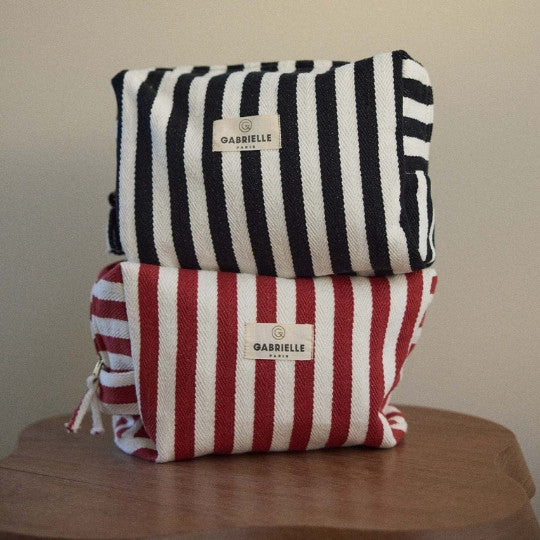 Photo de trousse de toilette rayures noires gabrielle paris 2 par Les Biscottes