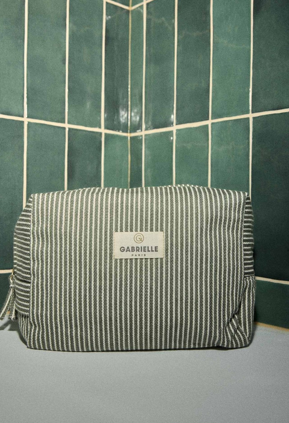 Trousse de Toilette Rayures Quartz - Gabrielle Paris