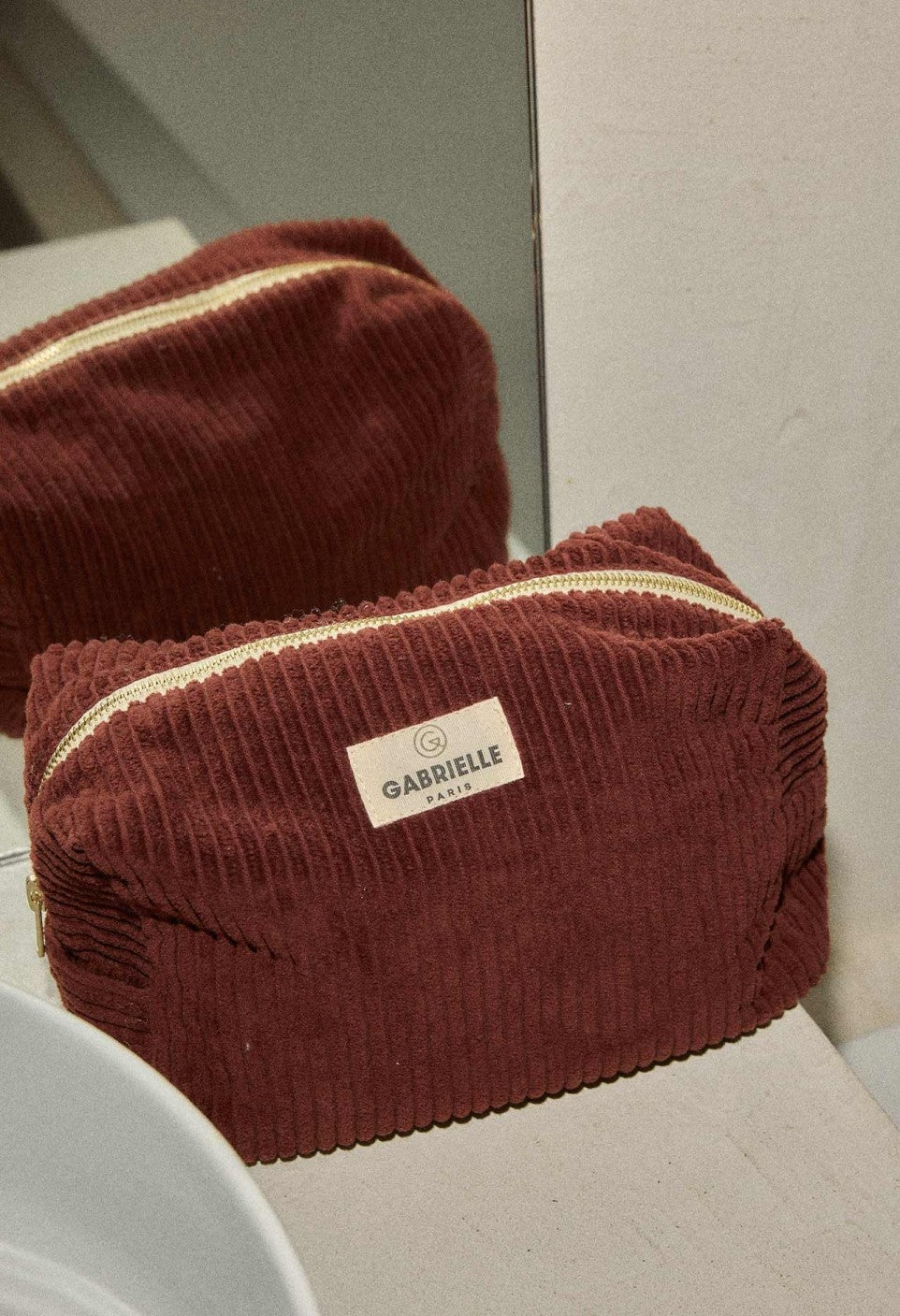 Trousse de Toilette Velours Jaspe - Gabrielle Paris