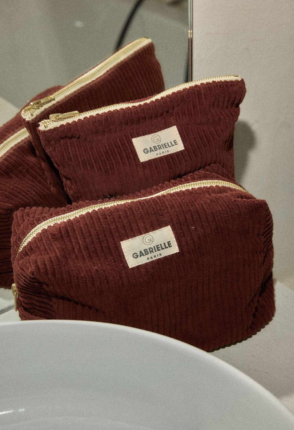 Trousse de Toilette Velours Jaspe - Gabrielle Paris