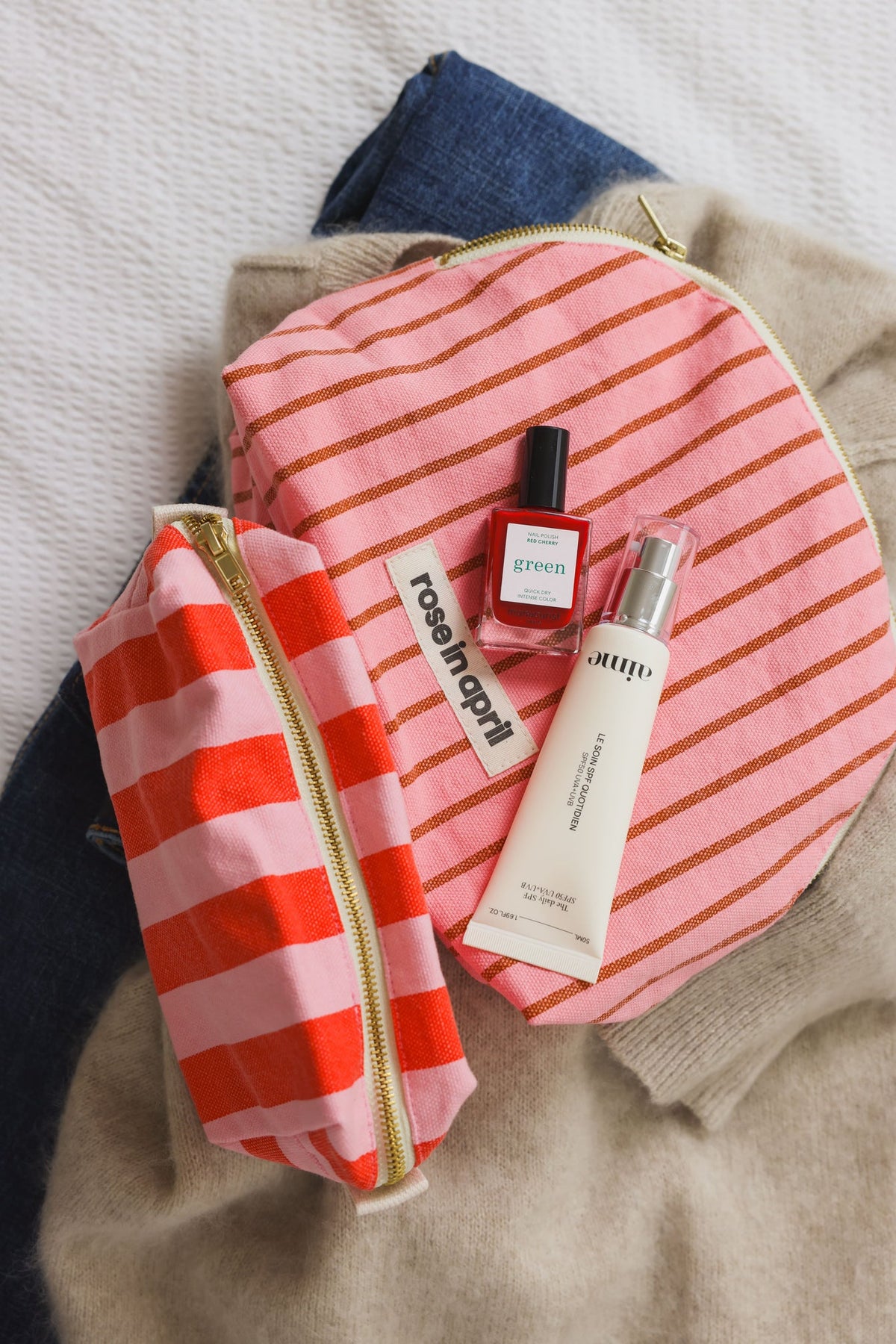 Trousse Margaux Tennis Pecan / Strawberry - Rose In April