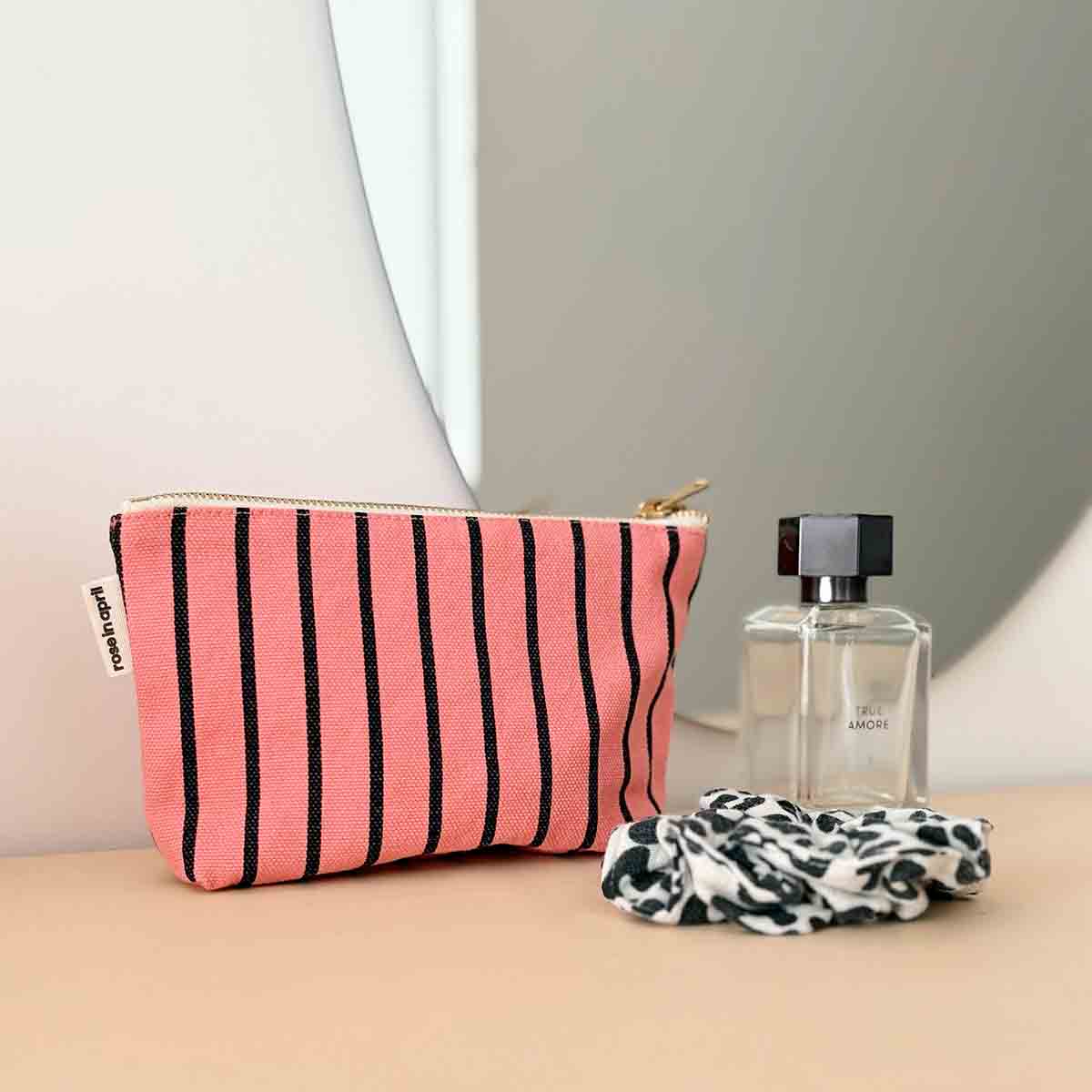 Trousse Sofia Rayures Tennis Funky Pink - Rose In April