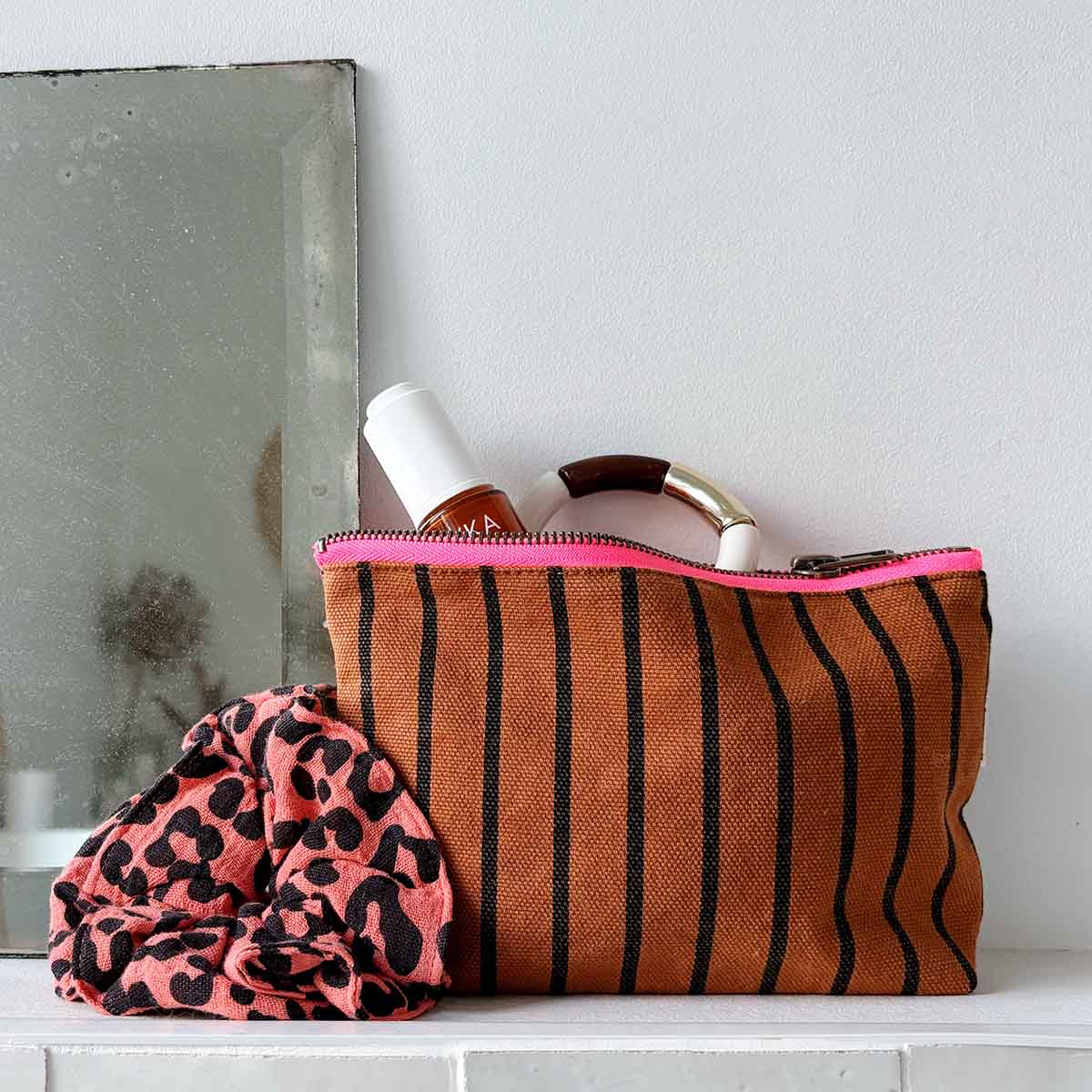 Trousse Sofia Rayures Tennis Ginger - Rose In April