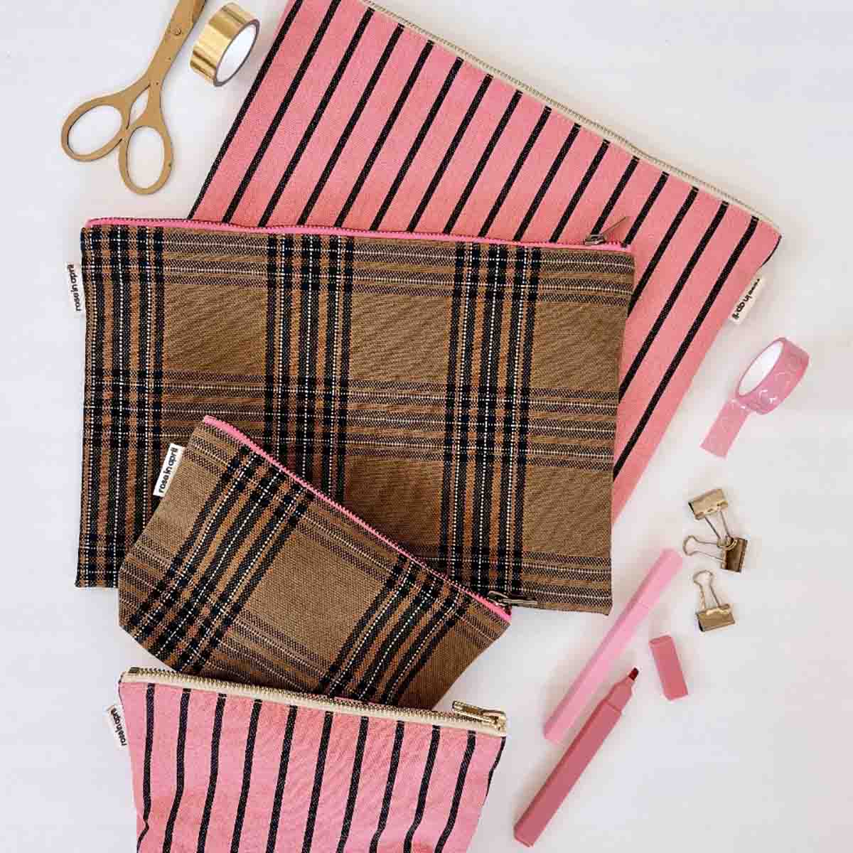 Trousse Sofia Tartan - Rose In April