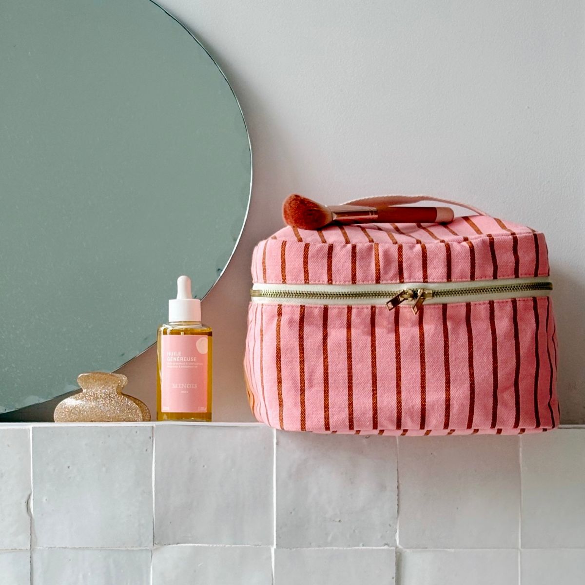 Trousse Vanity Oona Tennis Pecan / Strawberry - Rose In April