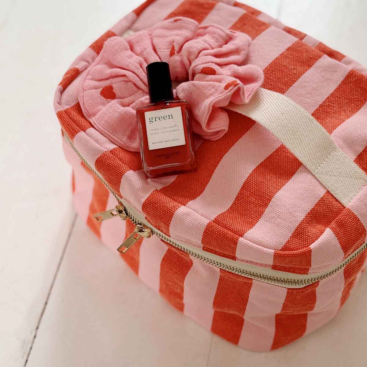 Trousse Vanity Oona Rayures Tomato / Candy - Rose In April