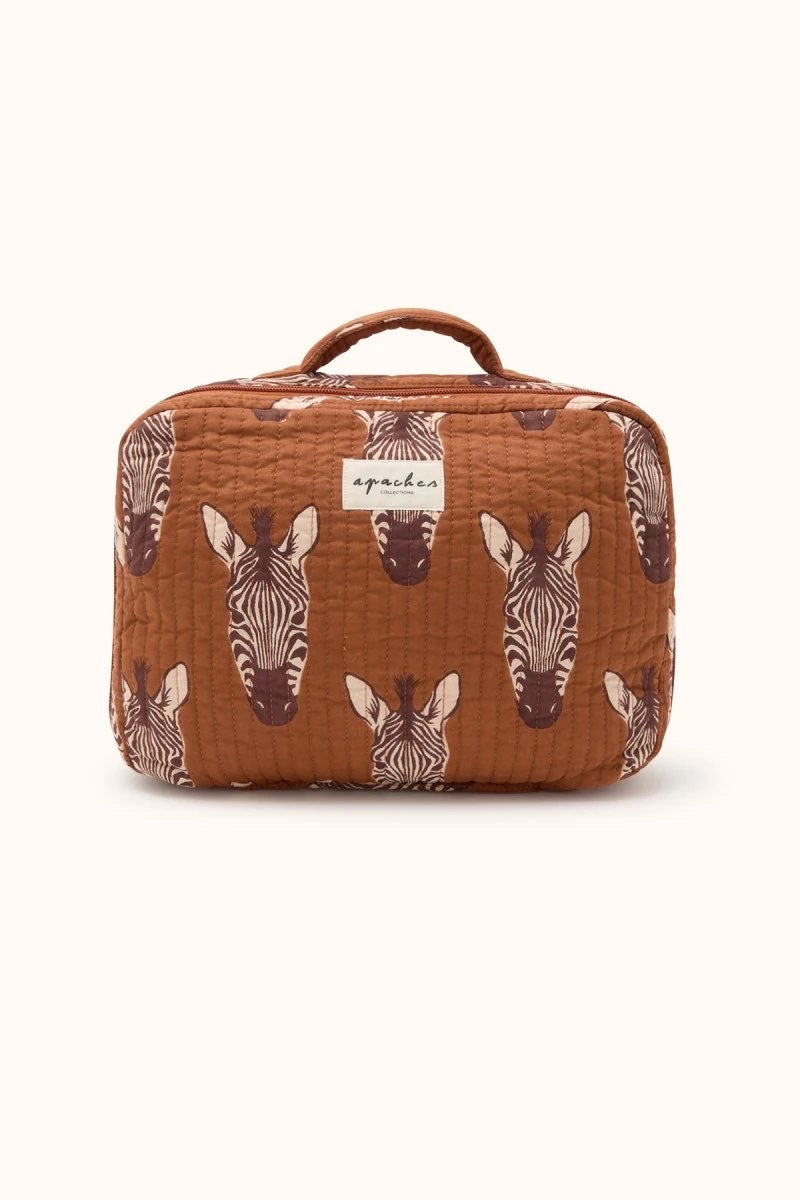 Trousse Vanity Zebre Brown - Apaches Collections