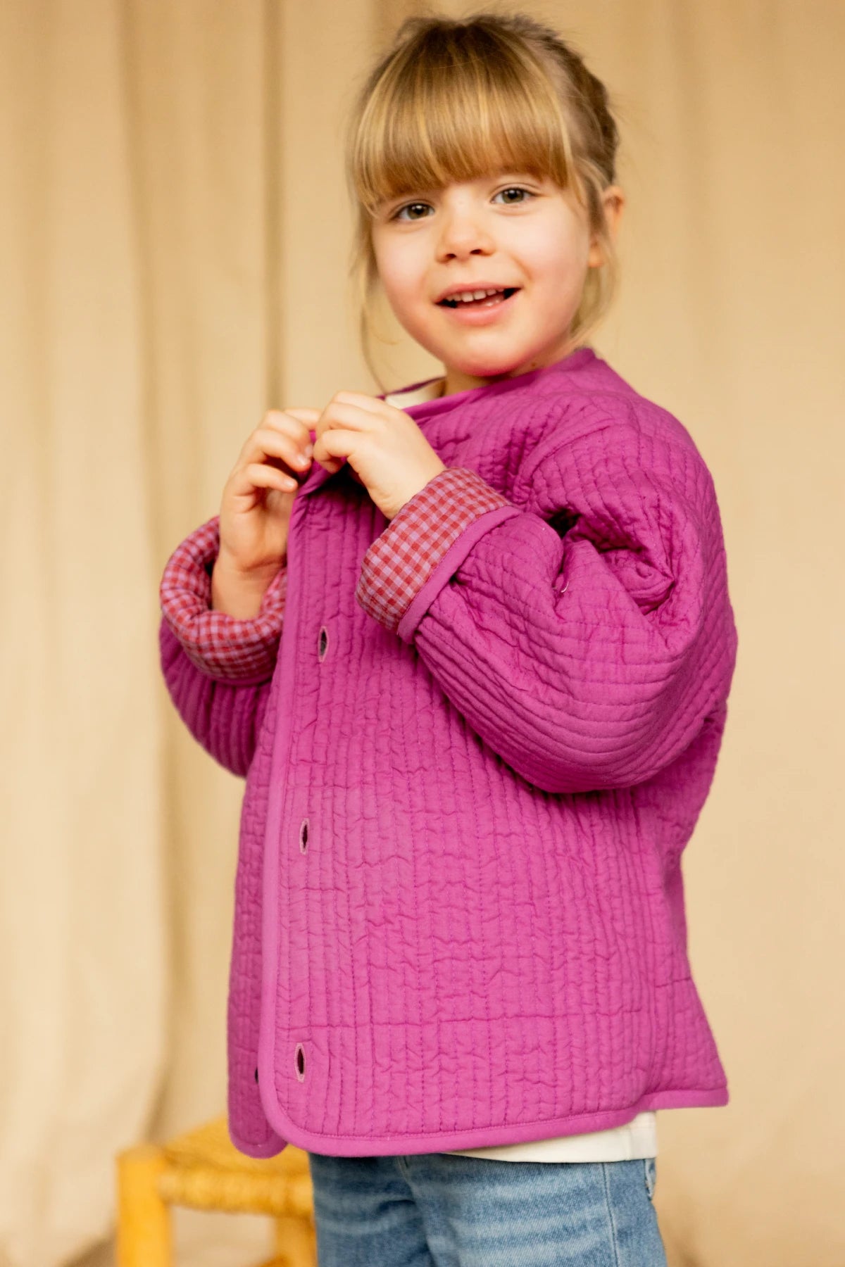 Photo de vest dhoti khadi fuchsia apaches 2 par Les Biscottes