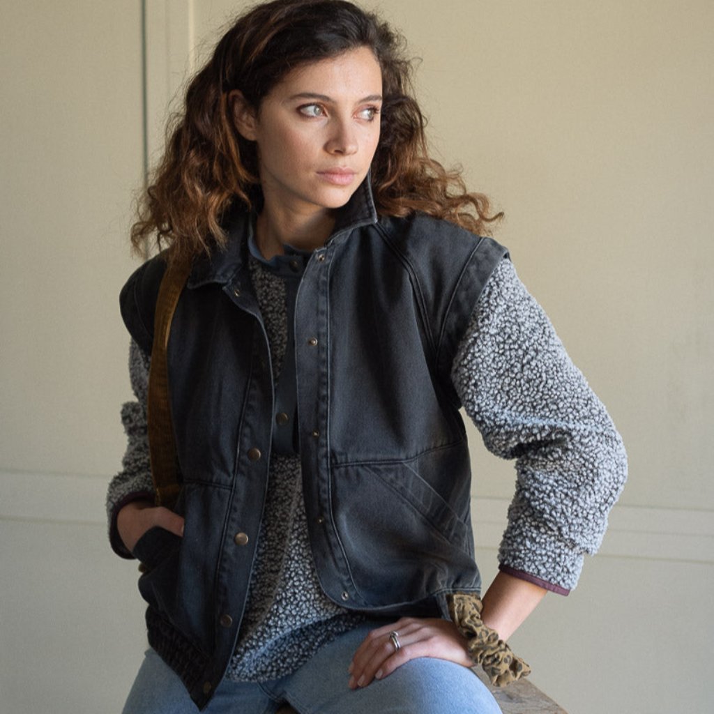 Veste Sans Manche June Gris - Marlot Paris