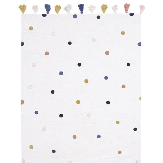 Tapis Rectangle Pois Multicouleurs - Lilipinso