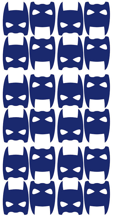 Stickers muraux masques bleu Pöm le Bonhomme