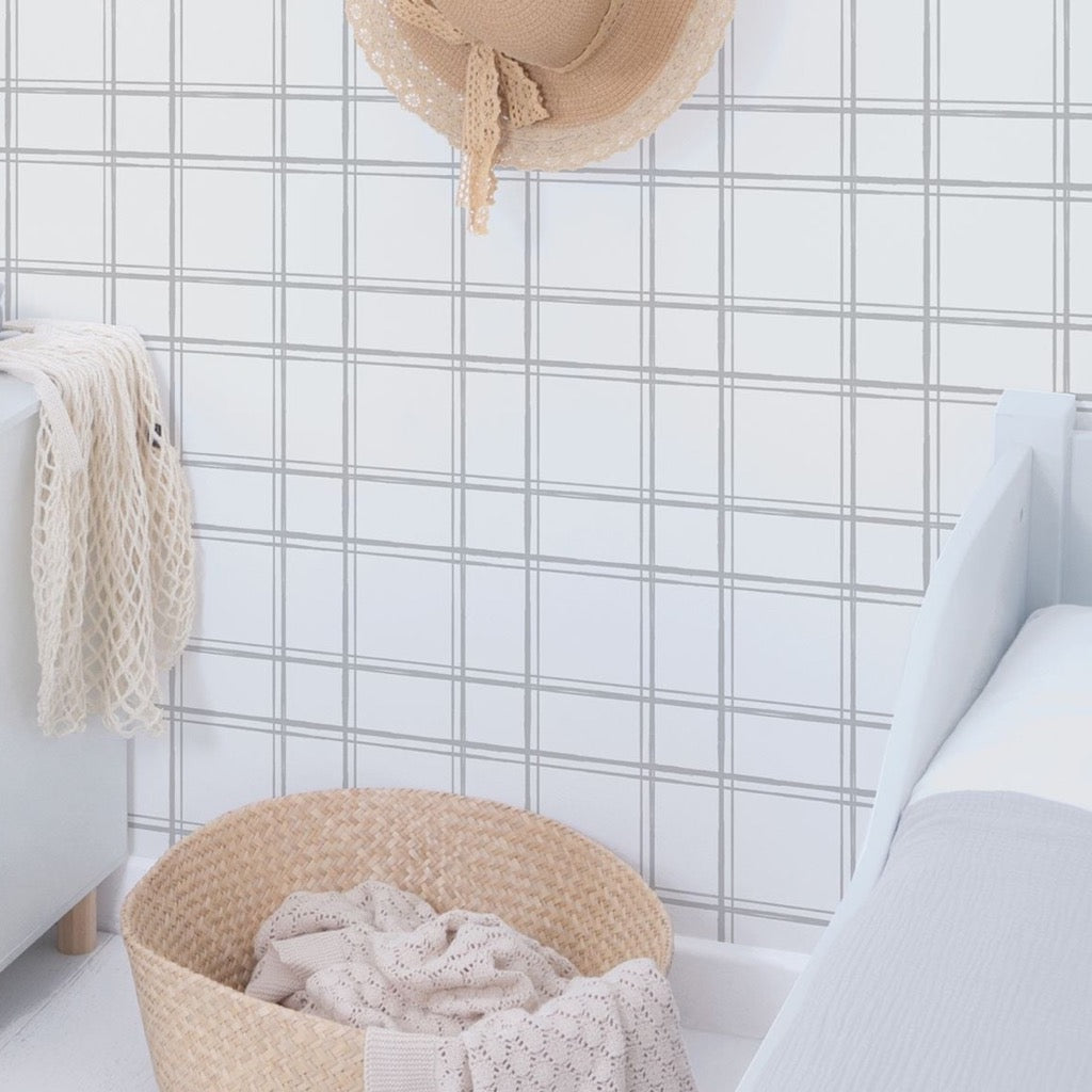 Photo de papier peint graphique gris lilipinso 1 par Les Biscottes