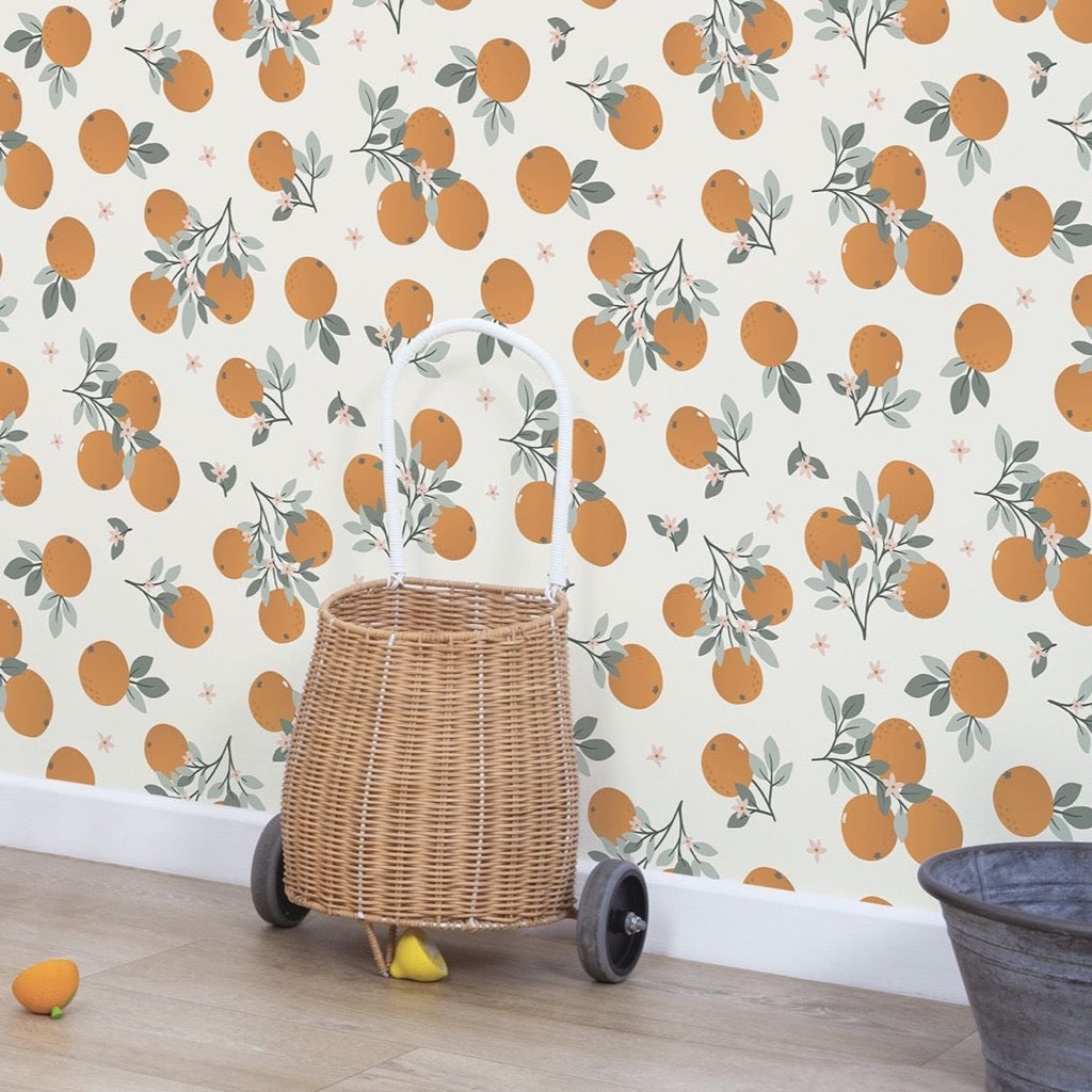 Photo de papier peint oranges lilipinso 1 par Les Biscottes