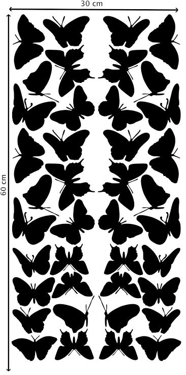 Stickers Muraux Papillons noir