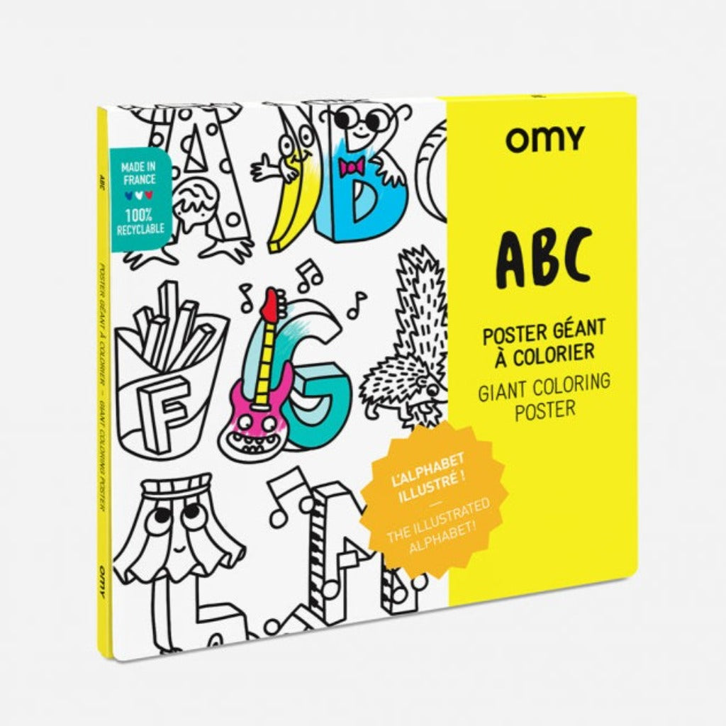Poster géant à colorier ABC  - Omy