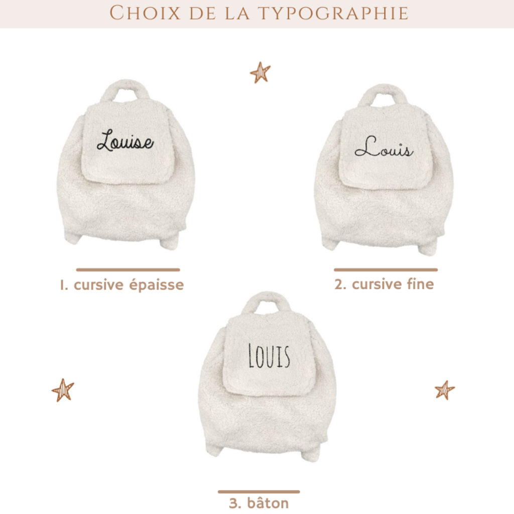 Oh la la PARIS Sac à dos personnalisable pour bébés et enfants - sac à dos  crèche - sac à dos maternelle - sac bébé - sac enfant (Grande étoile)  (Bleu) 