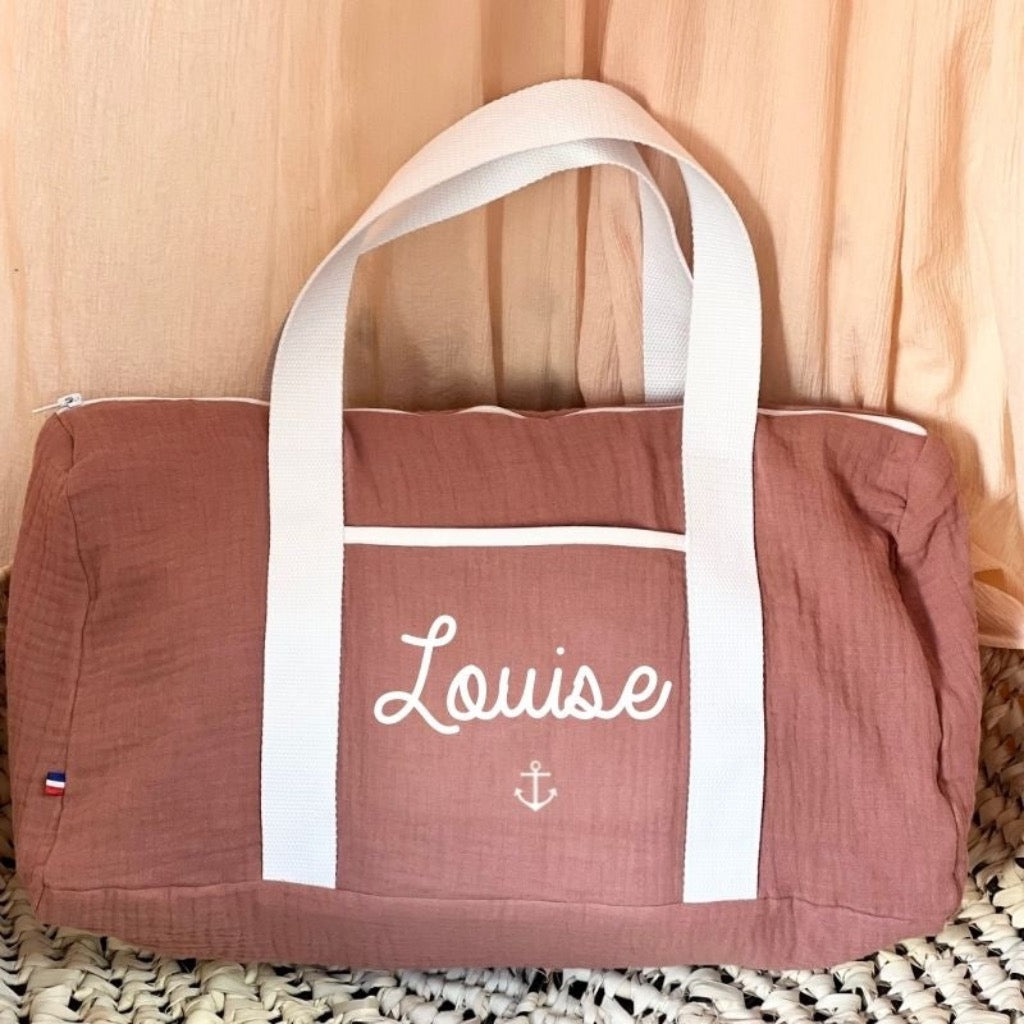Photo de sac week end personnalise menthe petite ancre 8 par Les Biscottes