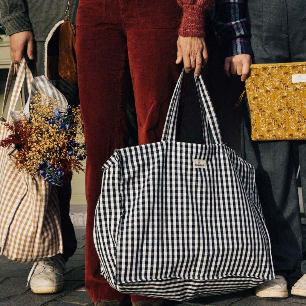 Photo de sac week end vichy black par Les Biscottes